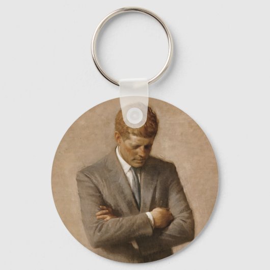 John Kennedy US Presidential White House Portret Sleutelhanger (Voorkant)