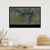 John Kerr Lake Virginia - North Carolina Satellite Poster (Keuken)
