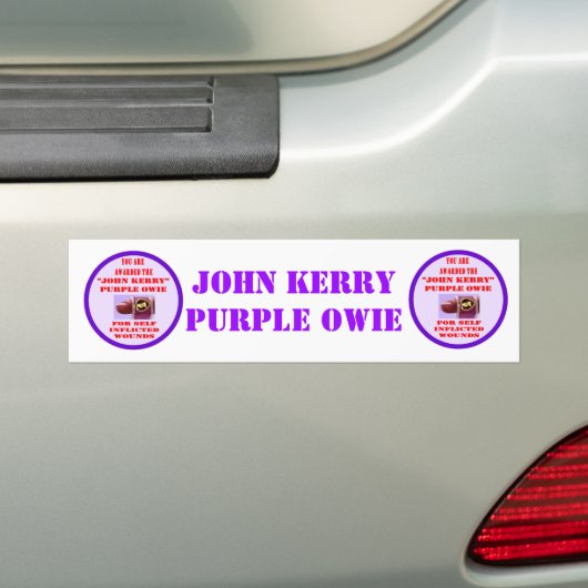 JOHN KERRY PAARSE OWIE BUMPERSTICKER (Op auto)