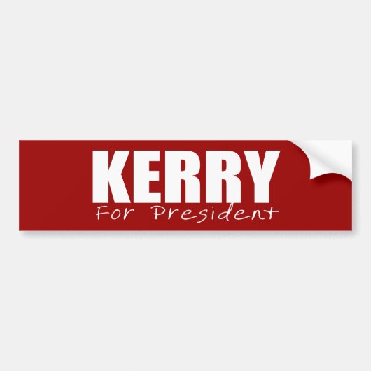 JOHN KERRY-verkiezingsgear Bumpersticker (Voorkant)
