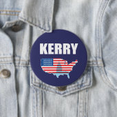 JOHN KERRY-verkiezingsgear Ronde Button 4,0 Cm (In situ)