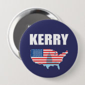 JOHN KERRY-verkiezingsgear Ronde Button 4,0 Cm (Voorkant /achterkant)