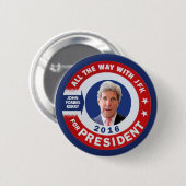 John Kerry voor President 2016 Ronde Button 5,7 Cm (Voorkant /achterkant)