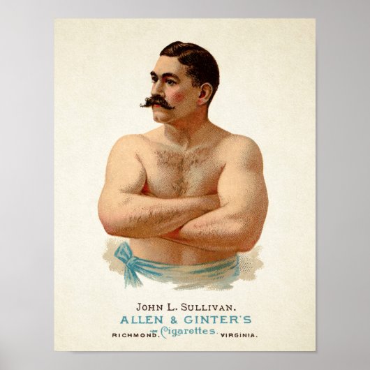 John L. Sullivan Advertisement Poster (Voorkant)