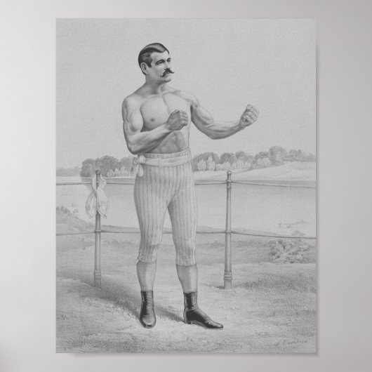 John L. Sullivan - Bare-Knuckle Boxer Poster (Voorkant)