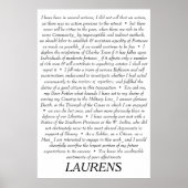 John Laurens Quotations Poster (Voorkant)