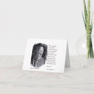 John Lewis & Citaat Mooie Portret Kaart