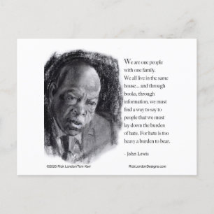 John Lewis en Quote Beauely portret Briefkaart