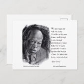 John Lewis en Quote Beauely portret Briefkaart (Voorkant / Achterkant)