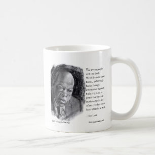 John Lewis en Quote Beauely portret Koffiemok