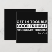 John Lewis - Good Trouble citaat Save The Date (Voorkant / Achterkant)