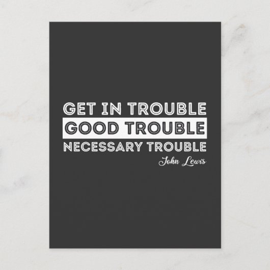 John Lewis - Good Trouble Quote Briefkaart (Voorkant)