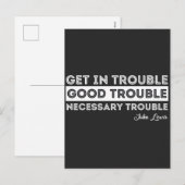 John Lewis - Good Trouble Quote Feestdagenkaart (Voorkant / Achterkant)