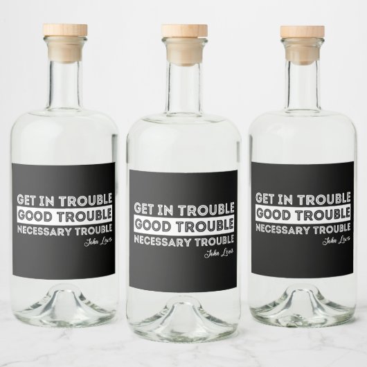 John Lewis - Good Trouble Quote Likeurfles Etiket (Flessen)