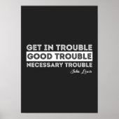 John Lewis - Good Trouble Quote Poster (Voorkant)