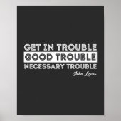 John Lewis - Good Trouble Quote Poster (Voorkant)