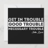 John Lewis - Good Trouble Quote Save The Date (Voorkant)