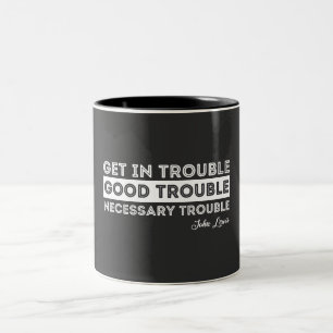 John Lewis - Good Trouble Quote Tweekleurige Koffiemok
