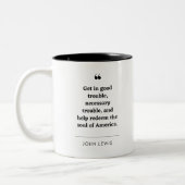 John Lewis inspirerend citaat Two-Tone Coffee Mok (Links)