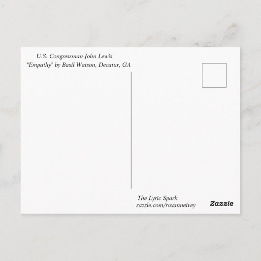 John Lewis Memorial Briefkaart (Achterkant)