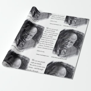 John Lewis & Mooie Portret Quote Cadeaupapier