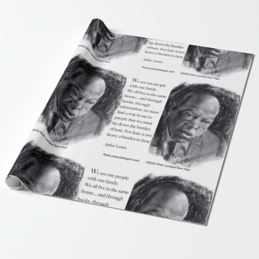 John Lewis & Mooie Portret Quote Cadeaupapier (Uitgerold)