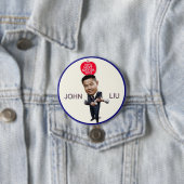 John Liu voor de burgemeester van NYC 2013 Ronde Button 7,6 Cm (In situ)