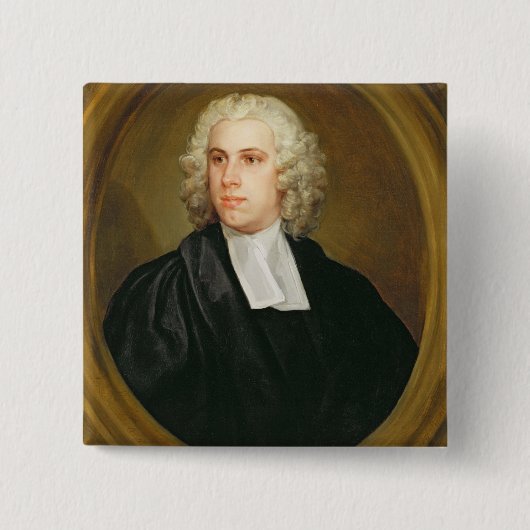 John Lloyd, Curate of St. Mildred's, Broad Street Vierkante Button 5,1 Cm (Voorkant)