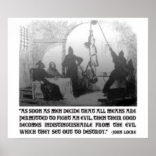John Locke Citaat op Einden en de Middelen Poster (Voorkant)
