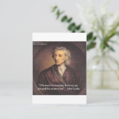 John Locke Kennis/Ervaring Citaat Briefkaart (Staand voorkant)