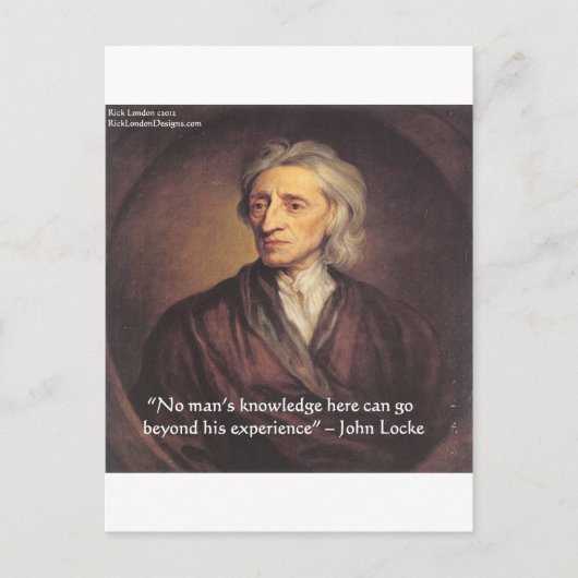 John Locke Kennis/Ervaring Citaat Briefkaart (Voorkant)