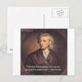 John Locke Kennis/Ervaring Citaat Briefkaart (Voorkant / Achterkant)