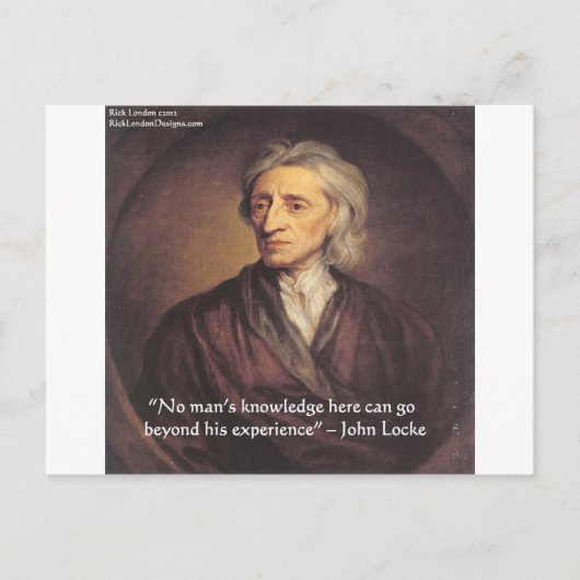 John Locke Kennis/Ervaring Citaat Briefkaart (Voorkant)