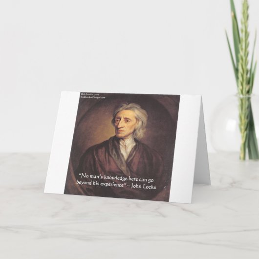 John Locke Kennis/Ervaring Citaat Kaart (Voorkant)