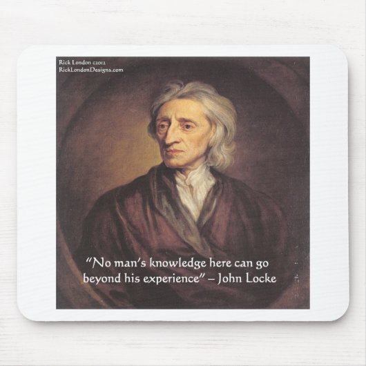 John Locke Kennis/Ervaring Citaat Muismat (Voorkant)