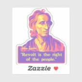 John Locke Portrait en Citaat Sticker (Vel)
