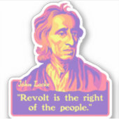 John Locke Portrait en Citaat Sticker (Voorkant)