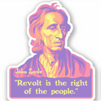 John Locke Portrait en Citaat Sticker