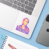 John Locke Portrait en Citaat Sticker (Laptop met iPhone)