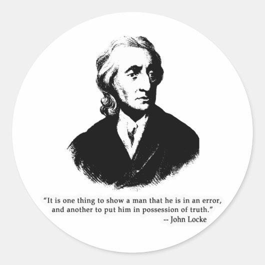 John Locke Quote T shirt, Hoodie of Mok Ronde Sticker (Voorkant)