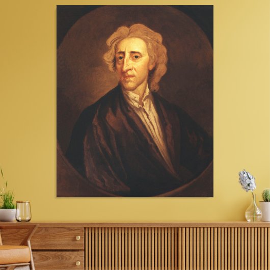 John Locke van Sir Godfrey Kneller Canvas Afdruk (Insitu (Woonkamer))