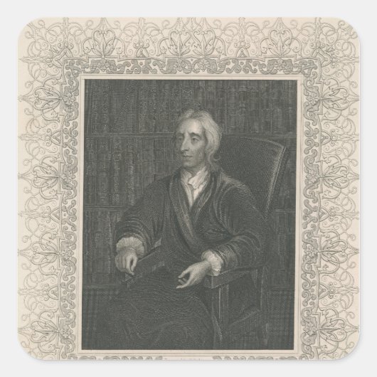 John Locke Vierkante Sticker (Voorkant)