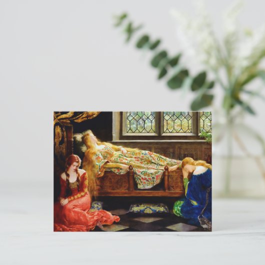 John Maler Collier Sleeping Beauty Briefkaart (Staand voorkant)