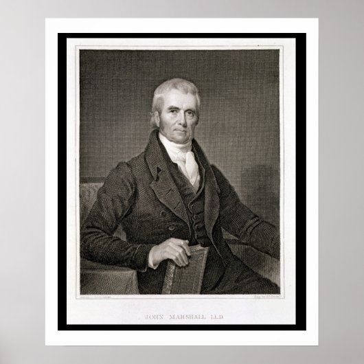 John Marshall (1755-1835), gegraveerd door Asher B Poster (Voorkant)