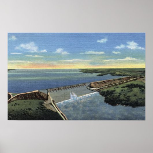 John Martin (Caddoa) Dam door Arkansas Poster (Voorkant)