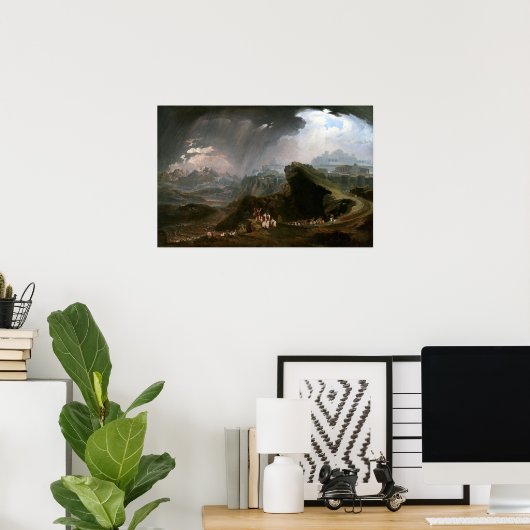 John Martin Joshua over de zon Poster (Thuiskantoor)