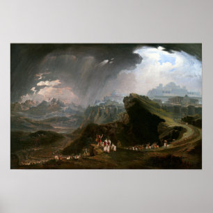 John Martin Joshua over de zon Poster