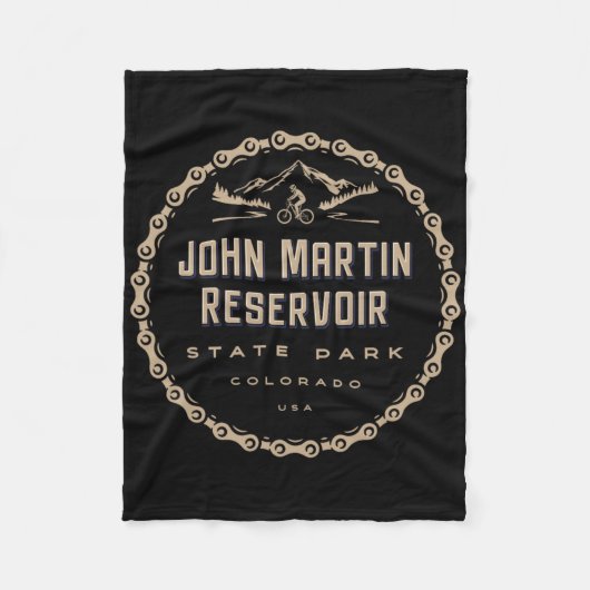 John Martin Reservoir State Park Mountain Bike Bik Fleece Deken (Voorkant)
