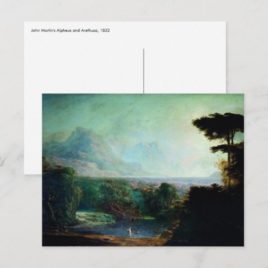 John Martin's Alpheus en Arethusa Briefkaart (Voorkant / Achterkant)