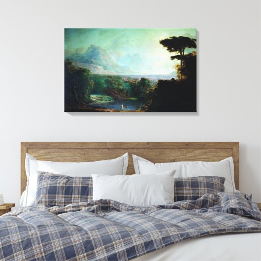 John Martin's Alpheus en Arethusa Canvas Afdruk (Insitu (Slaapkamer))